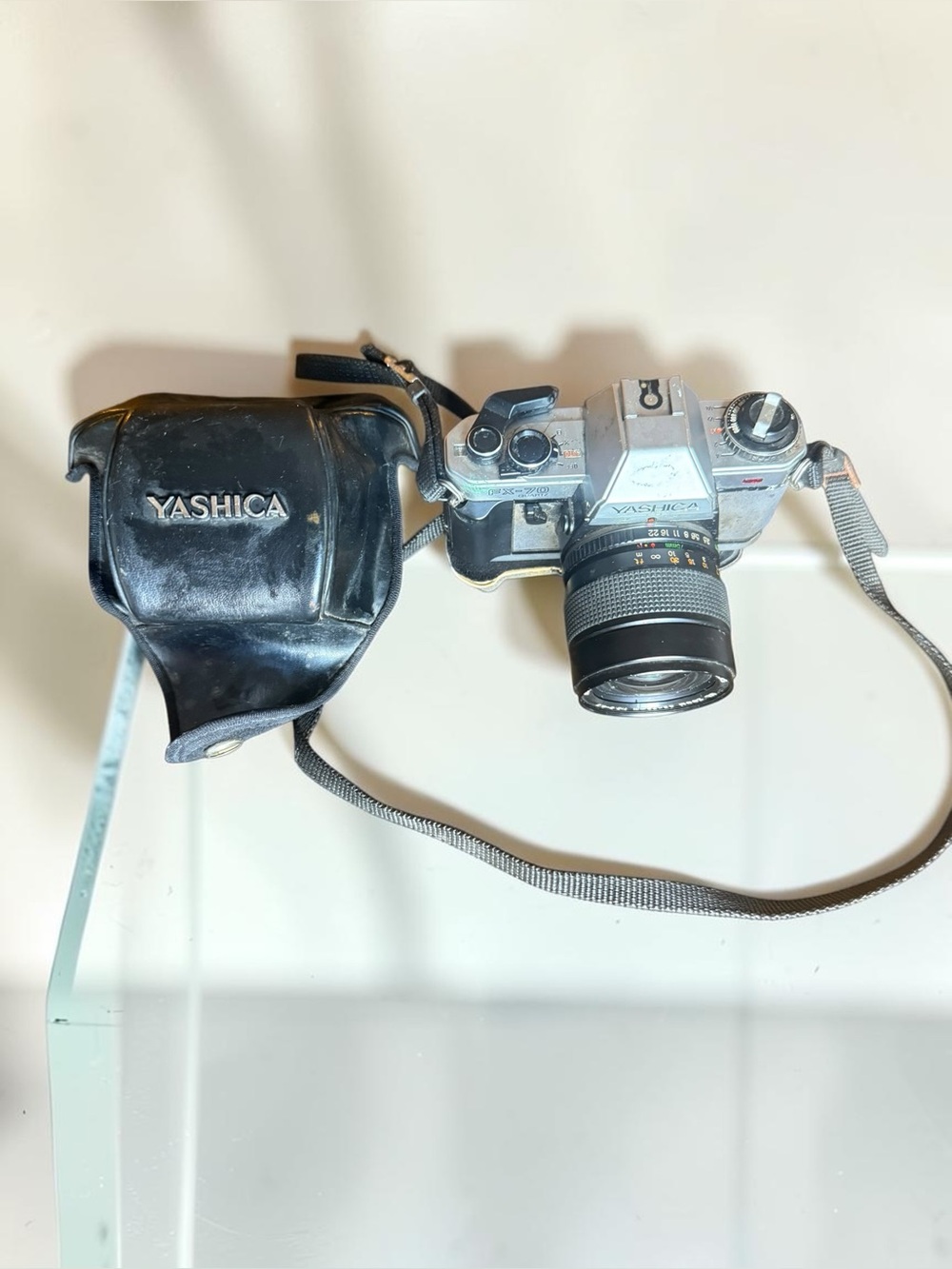 Yashica Vintage 35mm SLR Camera in Silver and Black